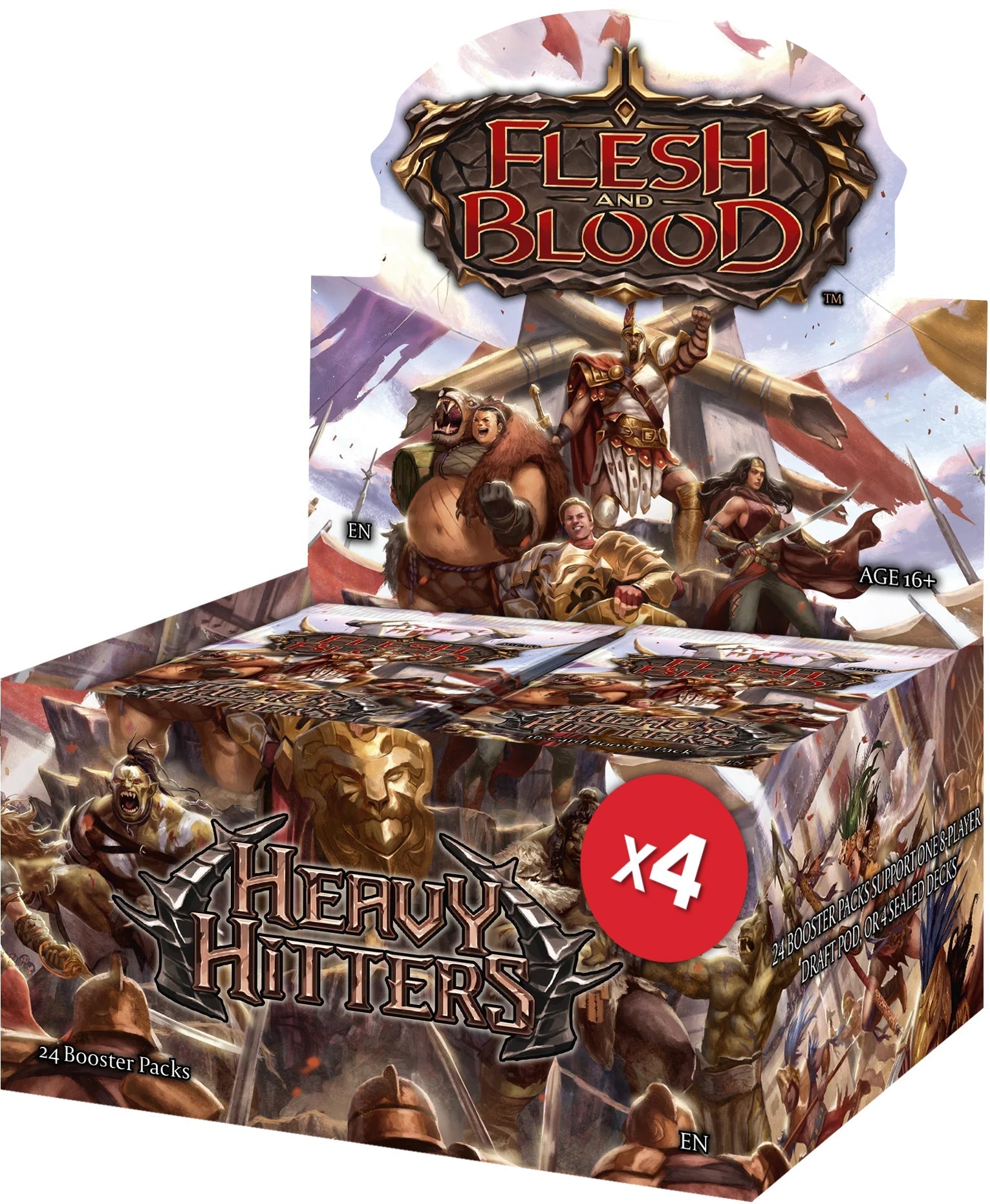 Flesh And Blood TCG: Heavy Hitters Sealed Case (4 Booster Boxes)