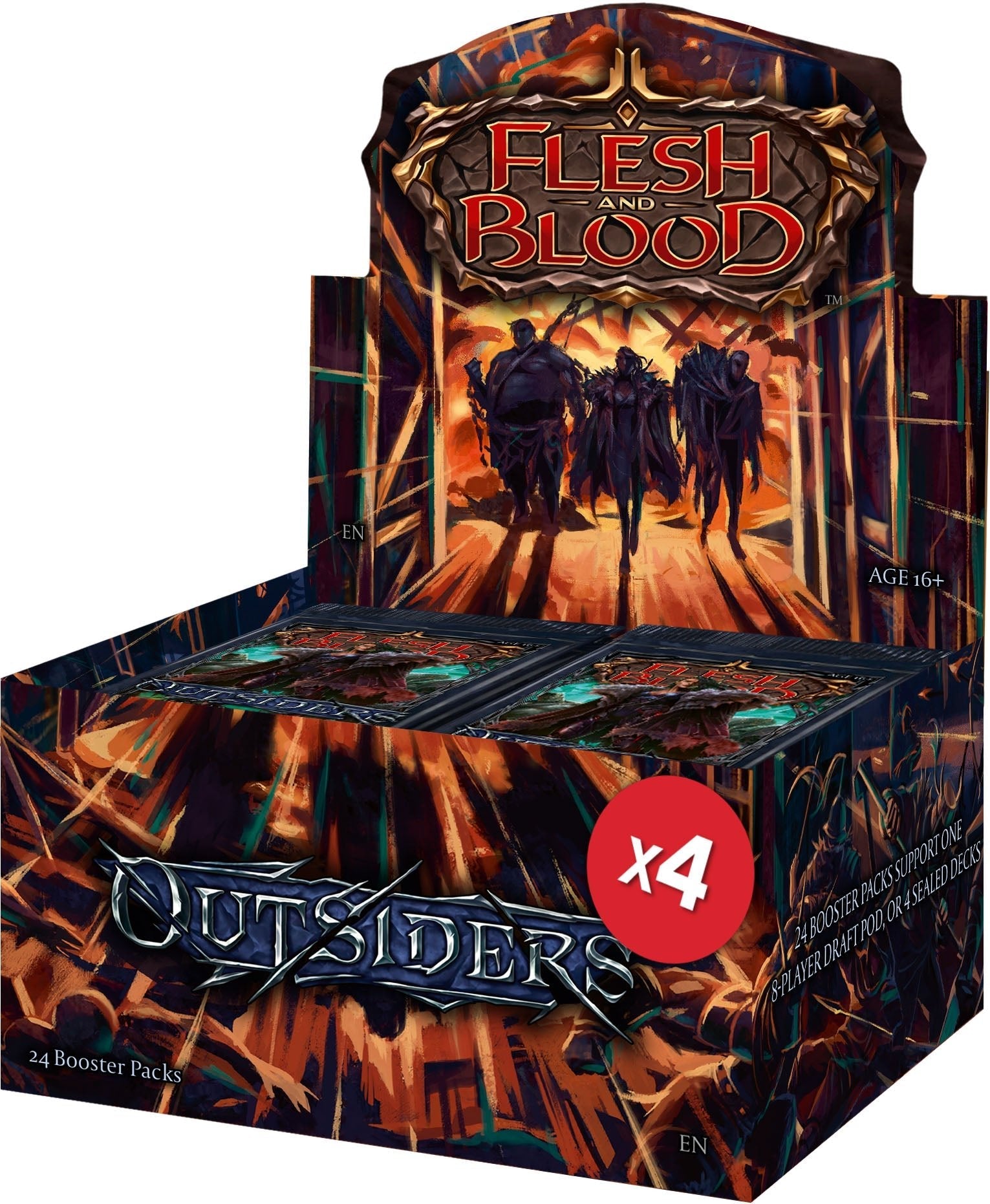 Flesh And Blood TCG: Outsiders Sealed Case (4 Booster Boxes)