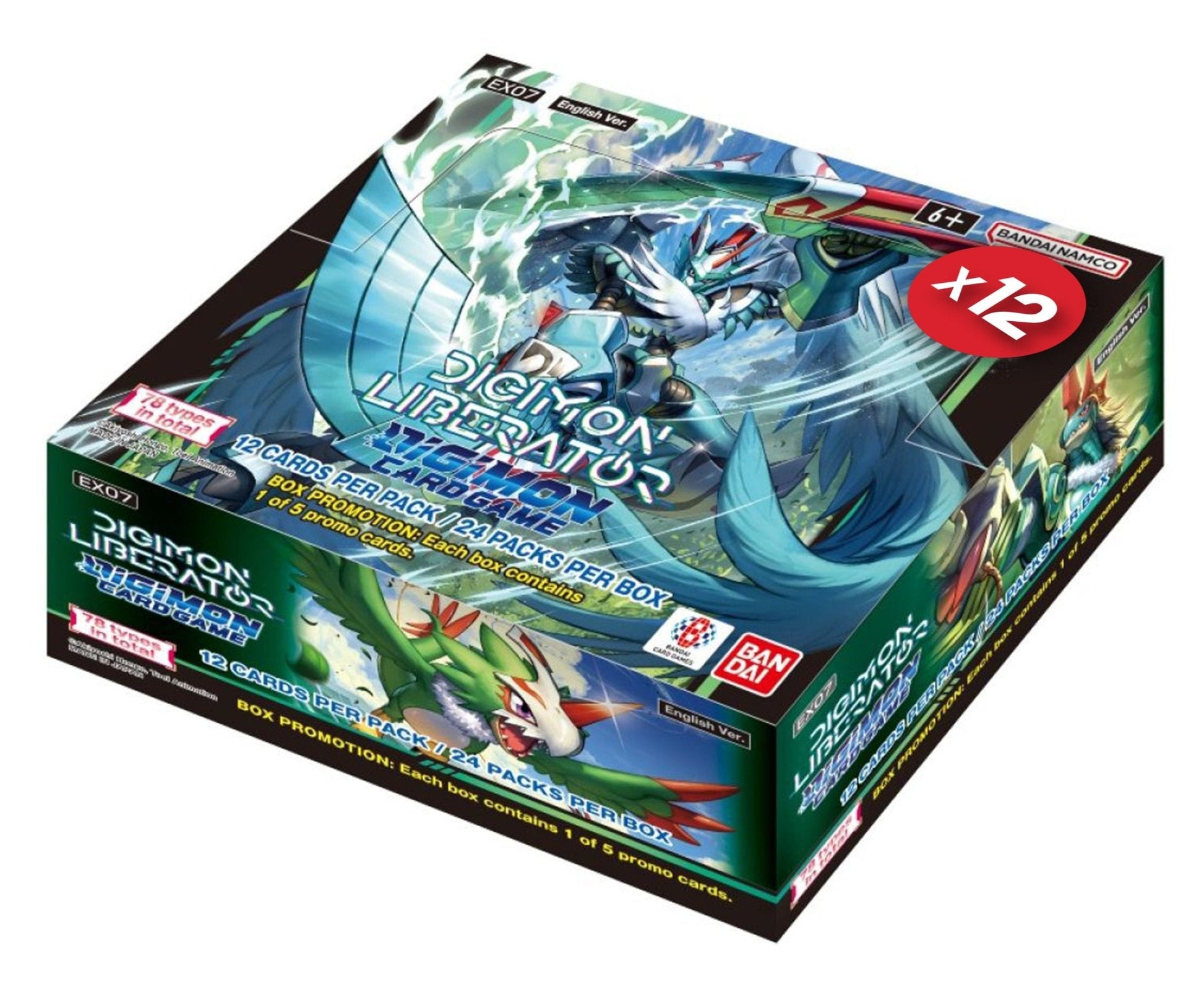 Digimon Card Game: Digimon Liberator (EX07) Sealed Case (12 Units)