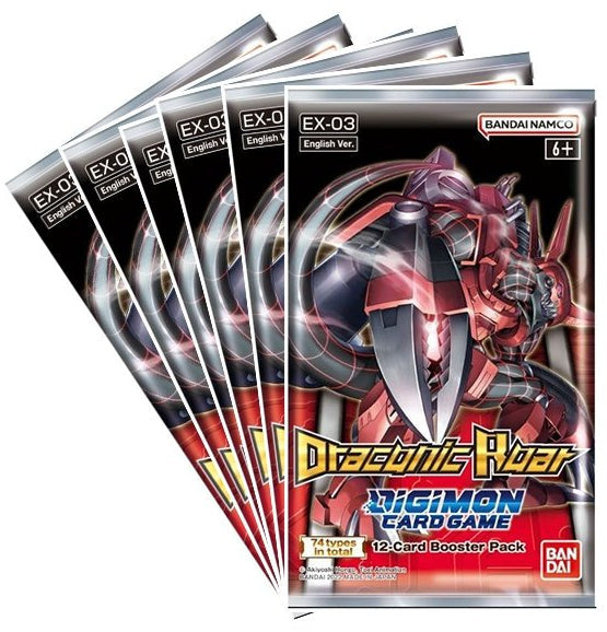 Digimon Card Game: Draconic Roar (EX-03) 6 x Booster Packs