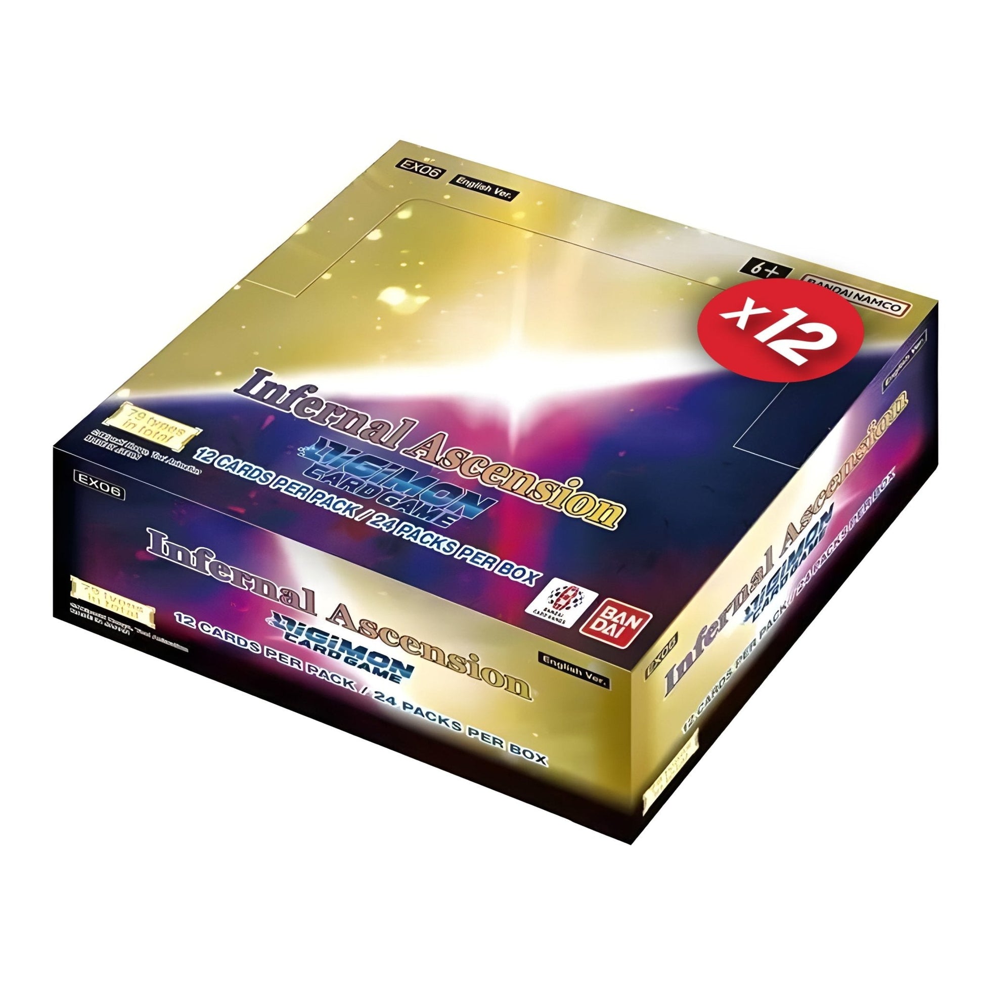 Digimon Card Game: Infernal Ascension (EX06) Case (12 Booster Boxes)