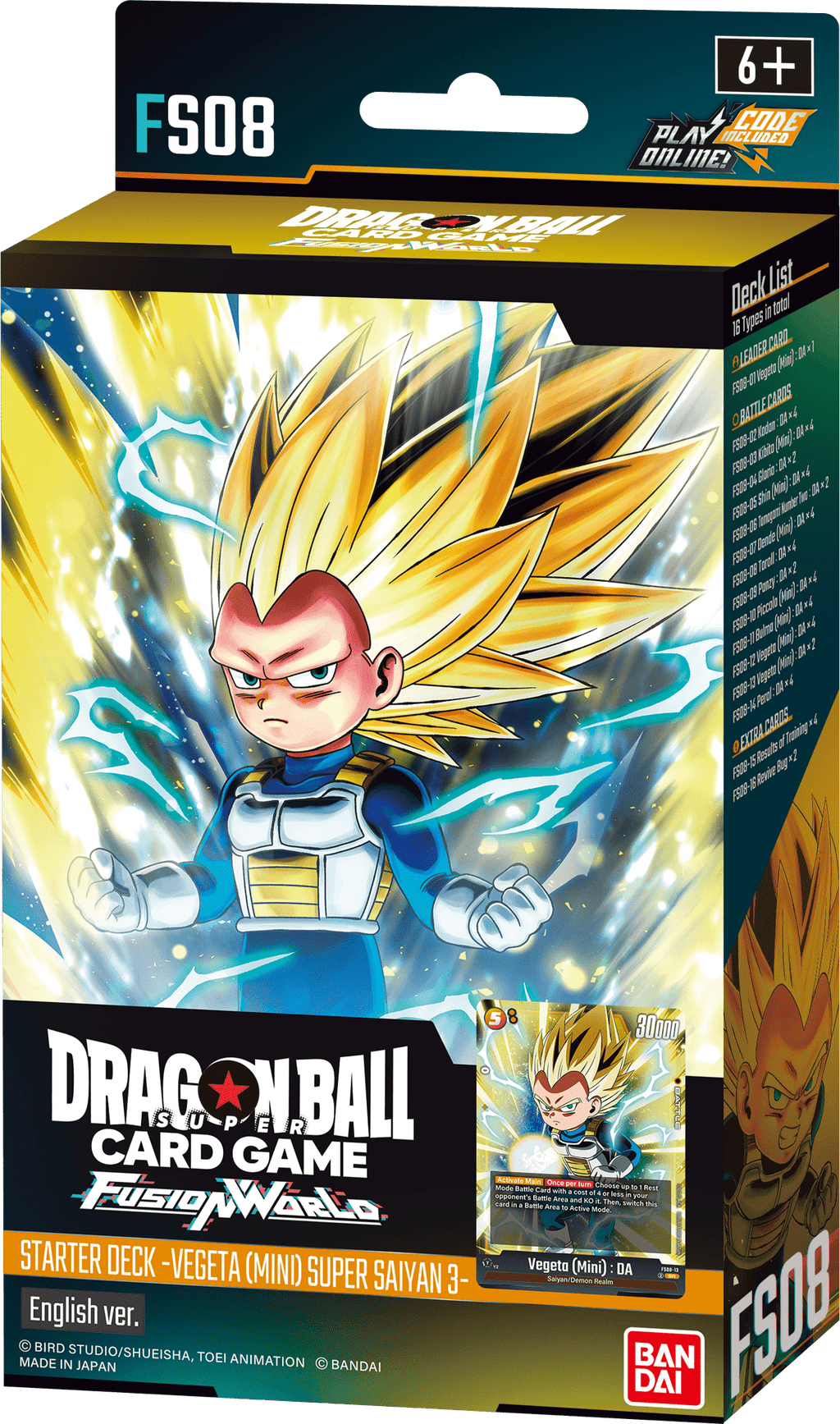 Dragon Ball Super CG: Fusion World - Starter Deck Vegeta (Mini) Super Saiyan 3 (FS08)