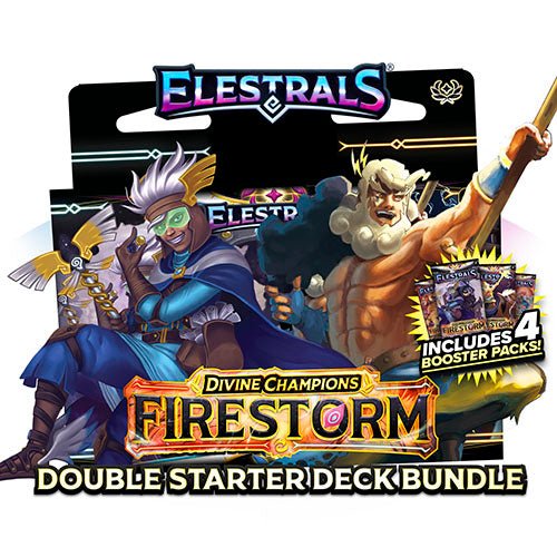 Elestrals TCG: Divine Champions: Firestorm - Double Starter Deck Bundle: Hermes VS Zeus