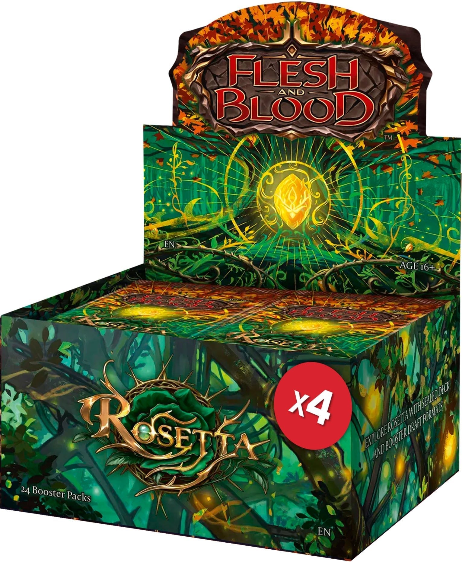 Flesh and Blood TCG: Rosetta Booster Sealed Case (4 Booster Boxes)